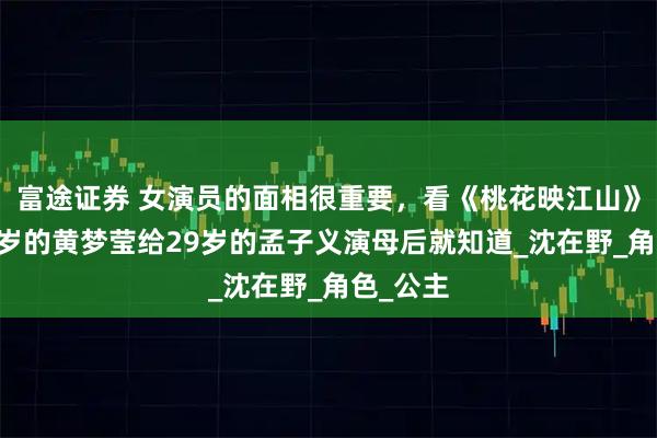 富途证券 女演员的面相很重要,看《桃花映江山》中,34岁的黄梦莹给29岁的孟子义演母后就知道_沈在野_角色_公主